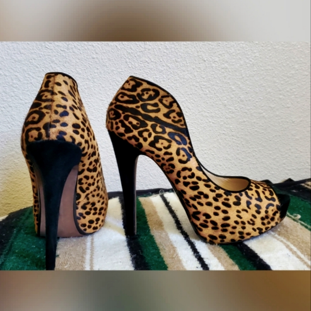 Animal Print Heels, Sz 9M